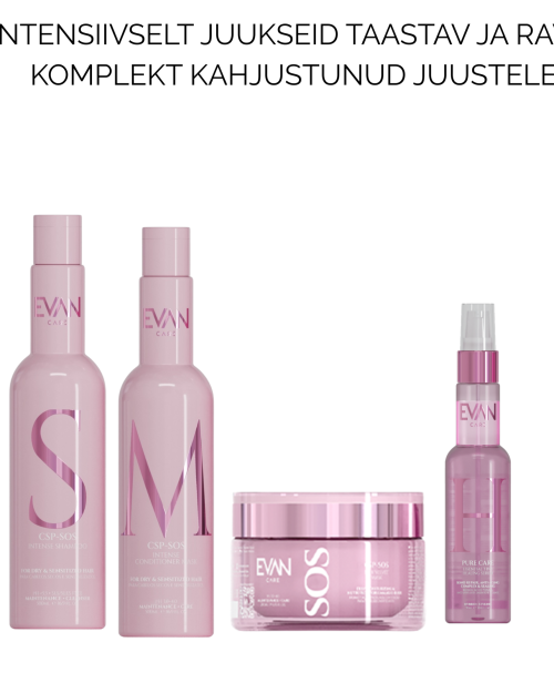 Intensiivselt juukseid taastav, tugevdav, niisutav ja raviv komplekt