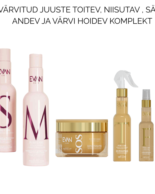 Värvitud juuste sära andev, niisutav, toitev ja värvi hoidev komplekt