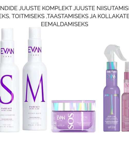 Blondide ja kahjustunud juuste intensiivselt taastav,toitev,niisutav,kollasust eemaldav ja ära hoidev komplekt